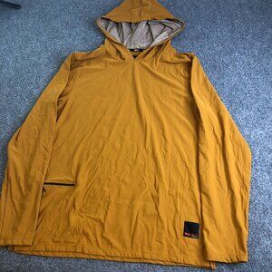 Wolaco Hoodie Mens Large Orange Way of Life Active Hooded Stretch Pocket